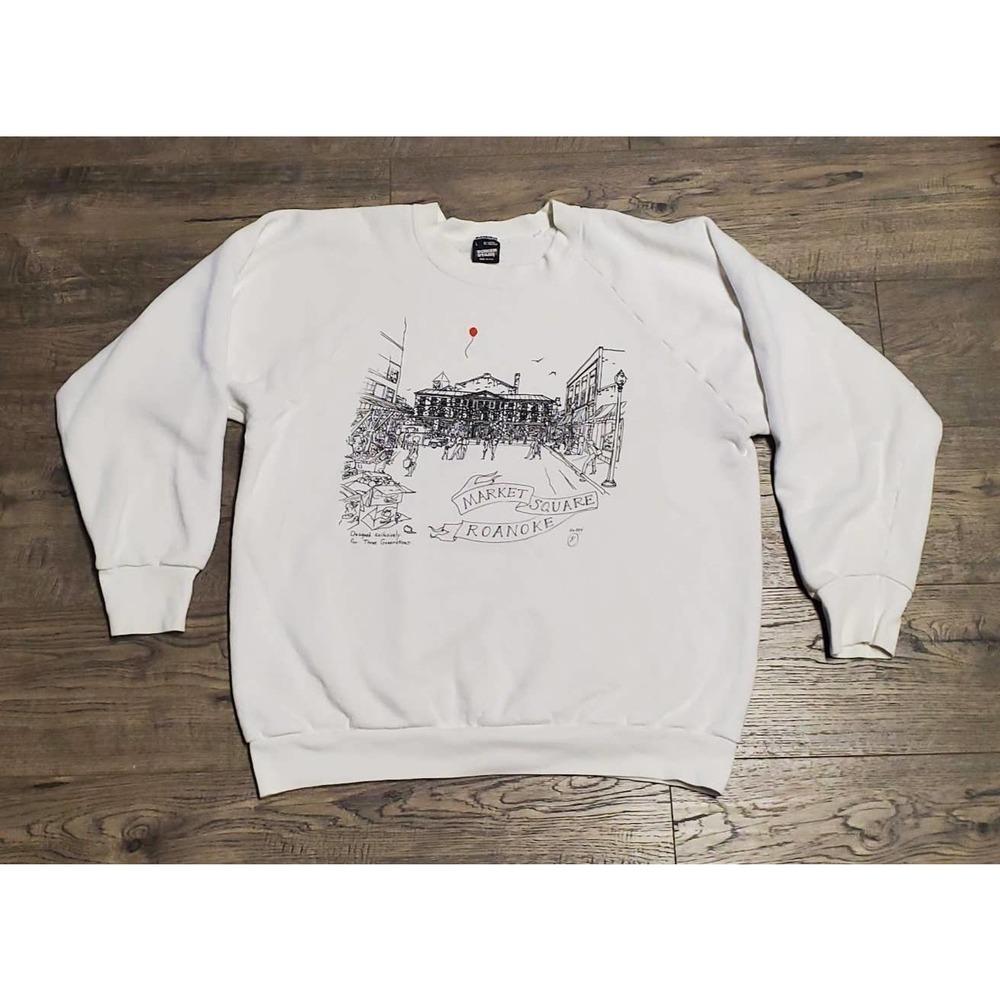 Vintage 80s Roanoke Virginia Square Screen Stars 5050 Sweatshirt Mens Large L